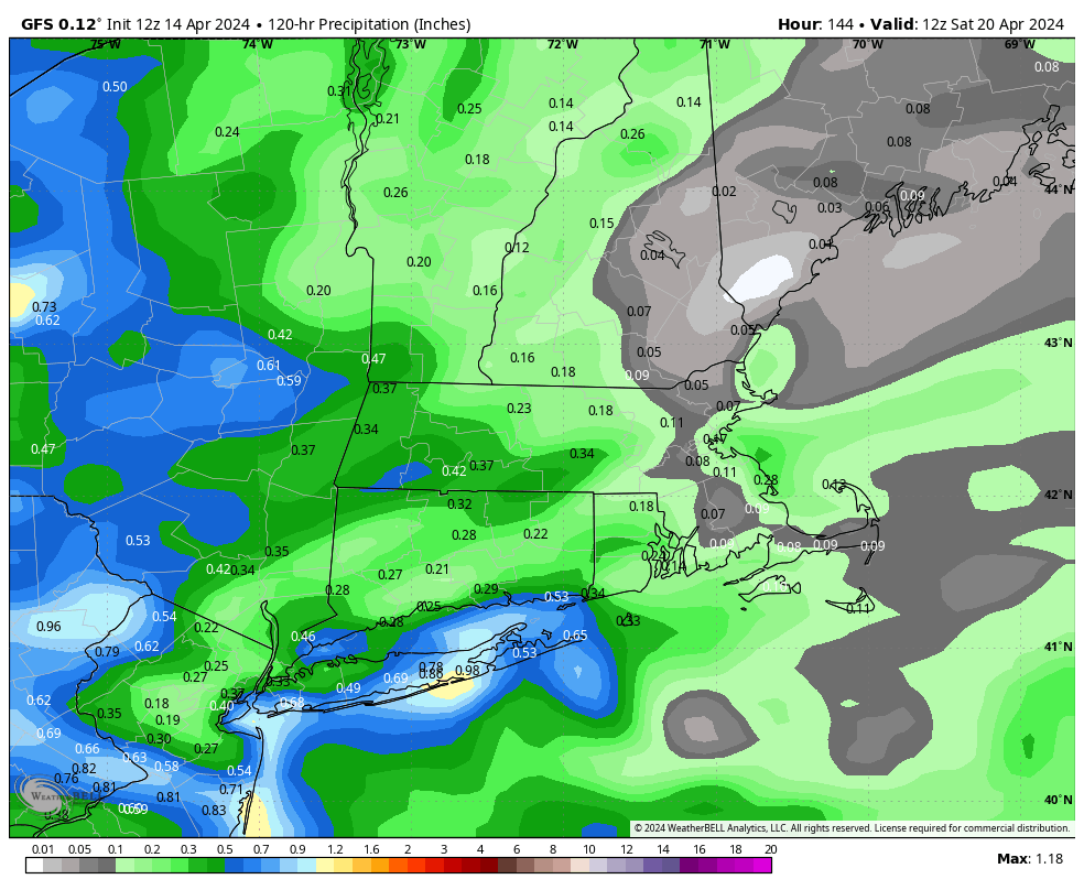 ericfisher's tweet photo. This week trending drier...finally some good fortune? (Shower chances are toward Thursday-Friday) https://t.co/QNv46H6yDU