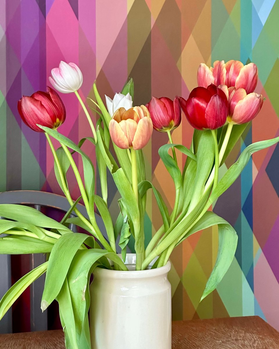 Tulips in a vase - taken yesterday while on a shoot. #tulips #vase #colour #flowers #spring