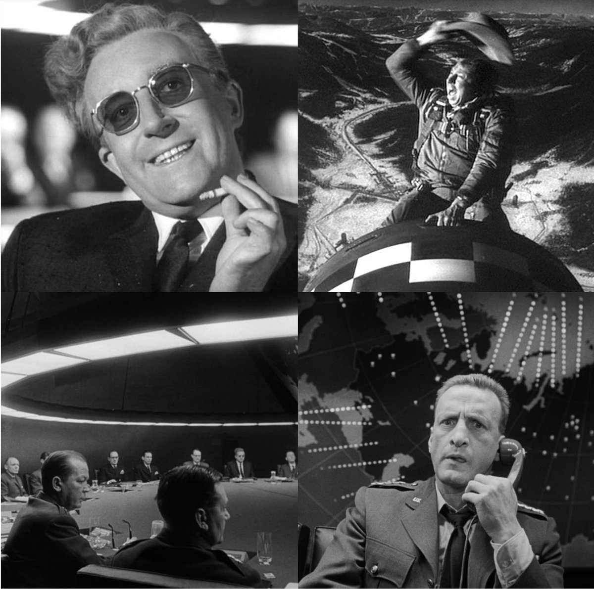 We are in a Dr. Strangelove moment (again). '...saber-rattling superpowers escalating an arms race that could only end in mutual annihilation.' Dr. Strangelove or: How I Learned to Stop Worrying and Love the Bomb directed by Stanley Kubrick (1964)