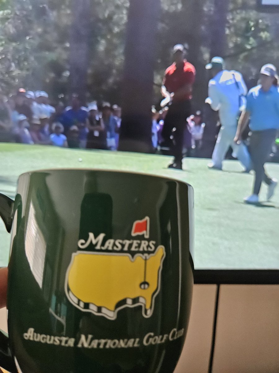Watching Tiger on Sunday at the <a href="/TheMasters/">The Masters</a> with my coffee! #themasters #TigerWoods 🐐
