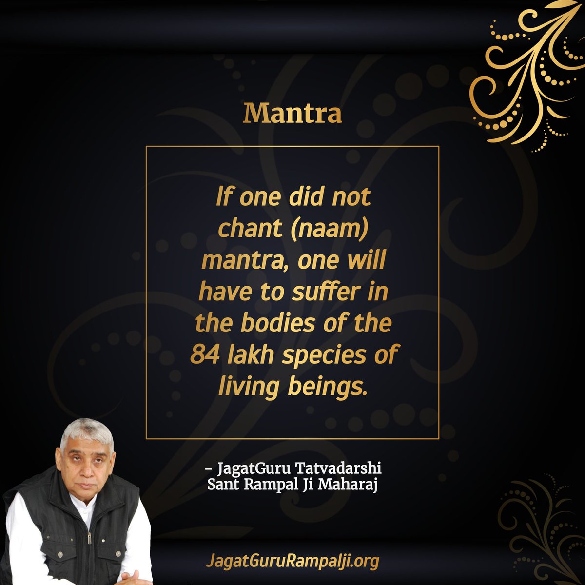 #GodNightSunday MANTRA ----------- If one did not chant (naam) mantra, one will have to suffer in the bodies of the 84 lakh species of living beings. ~ JagatGuru Tatvadarshi Saint Rampal Ji Maharaj Must Visit our Satlok Ashram YouTube Channel for More Information #SundayFunday