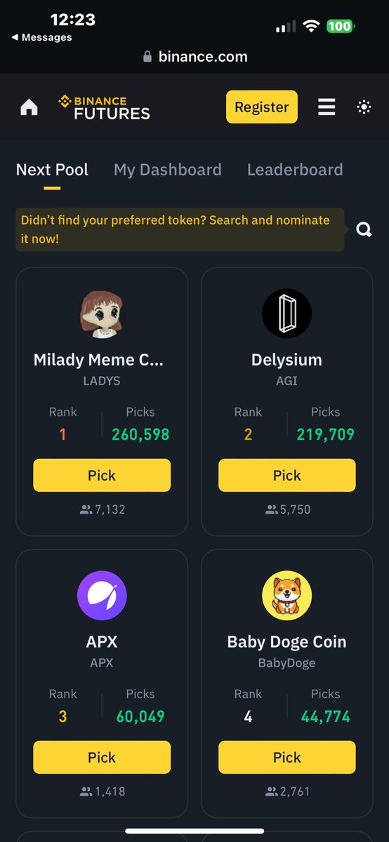 ChucksAlot8638's tweet photo. Extraordinary performance on the @binance Next Pool by #LADYS holding #1 for more than a month but they have yet to add it. Puzzling… https://t.co/A9etb9P6xj