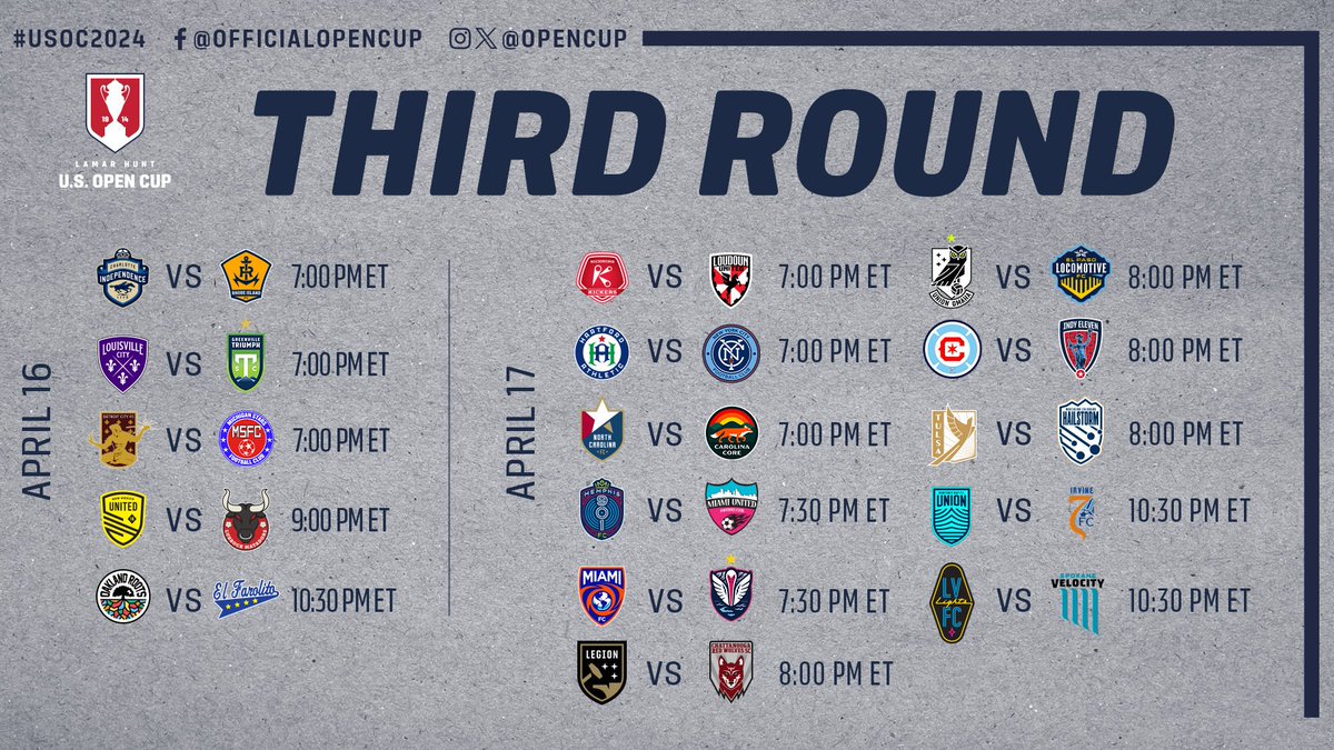 3rd Round | #USOC2024 👋 @USLChampionship