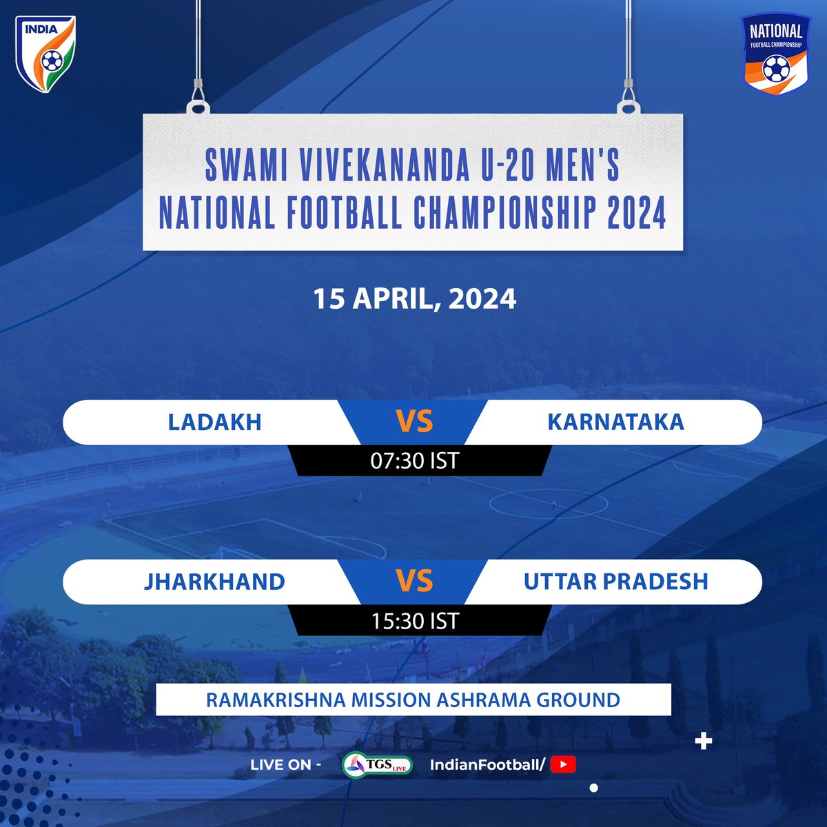 2️⃣ exciting clashes are coming up tomorrow in the Swami Vivekananda U20 Men’s NFC 👀👊🏻 #IndianFootball ⚽️