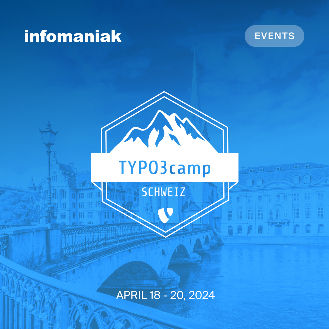infomaniak's tweet image. Infomaniak est fier de sponsoriser le @t3cch à Zurich du 18 au 20 avril ! 🚀 Plongez dans l’univers captivant de TYPO3 CMS, échangez avec des experts, partagez vos expériences et découvrez les dernières tendances. 

RDV sur typo3camp.ch/tickets/ ! 😉

#t3cch #typo3 #sponsoring