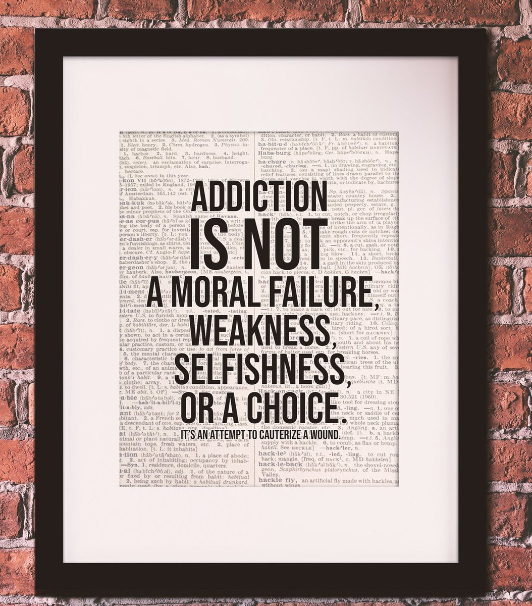 psy_massondavid's tweet photo. L'addiction N'EST PAS une faiblesse morale, une faiblesse de caractère, de l'égoïsme ou un choix (C'est une tentative de cautériser une blessure).
Quel meilleur mot de la fin?
RT ce🧵, abonnez vous pour ne rien rater et surtout prenez soin de votre #SantéMentale 
16/16 https://t.co/2ehnKewqlm