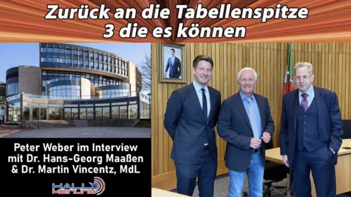 Mein Gespräch mit Dr. Martin @Vincentz_afd, Landesvorsitzender der #AfD in NRW und Peter Weber. In einer freiheitlichen Demokratie gibt's keine 'Brandmauern'. Wir reden mit allen! #WerteUnion youtu.be/2pCo0Ts6m1k?si…