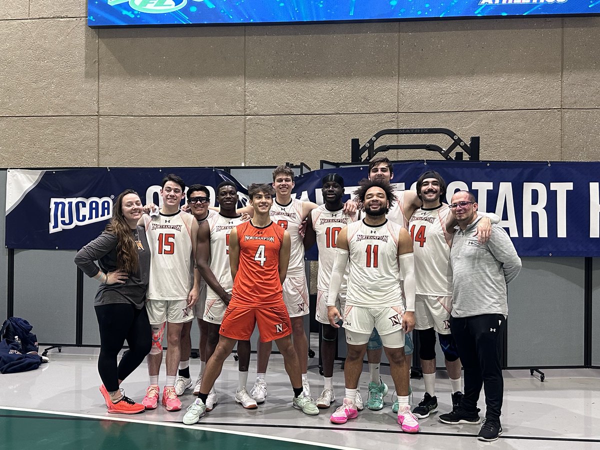 Men’s Volleyball with 5-set thriller over Nassau to claim 5th place at NJCAA Invitational.