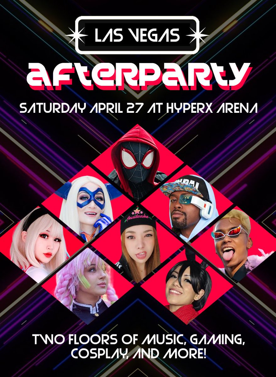 In two weeks! Our very first Las Vegas party, Saturday August 27 at @HyperXArena ✌🏽 Two floors of music, gaming, cosplay, & more with @DjTaylorsenpai @_dpiddy @HollytWolf @jennybellycos @xxfruitcakexx @kumar_sutra @hannahelaine_xo $15 in advance at Sonicboombox.com