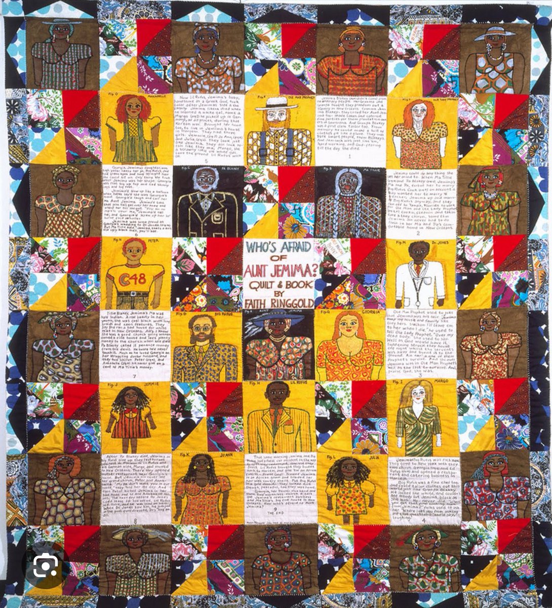 The artistic genius of Miss Faith Ringgold who died on April 13th will continue to sustain us. Painter/Story Quilter/Author & Illustrator of children’s books. We have lost a great. Rest In Your Power Miss Faith. Thank you🙏🏾♥️🙏🏾