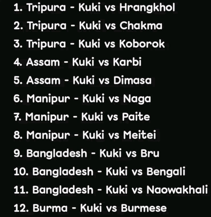 War and conflict reside where kukis live. History never lie. They are the real viruses India should get rid of.
#Kuki_ZoNarcoTerrorists 
#KukiTerrorists 
#KukiMilitants