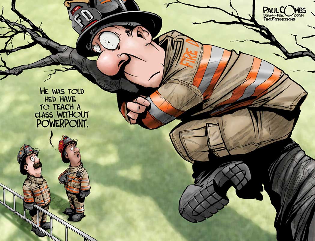 For some fire instructors, it may feel like going out on a limb…ow.ly/4w8i50RfLy8 #firefighter #fireinstructor #firefightertraining #firefighterskills #fireservice #fireserviceleadership #leadership #FDIC2024