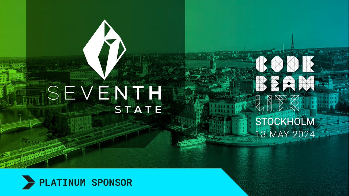Our upcoming event wouldn't be possible without generous sponsors like @SeventhState_io 🙌 codebeamstockholm.com