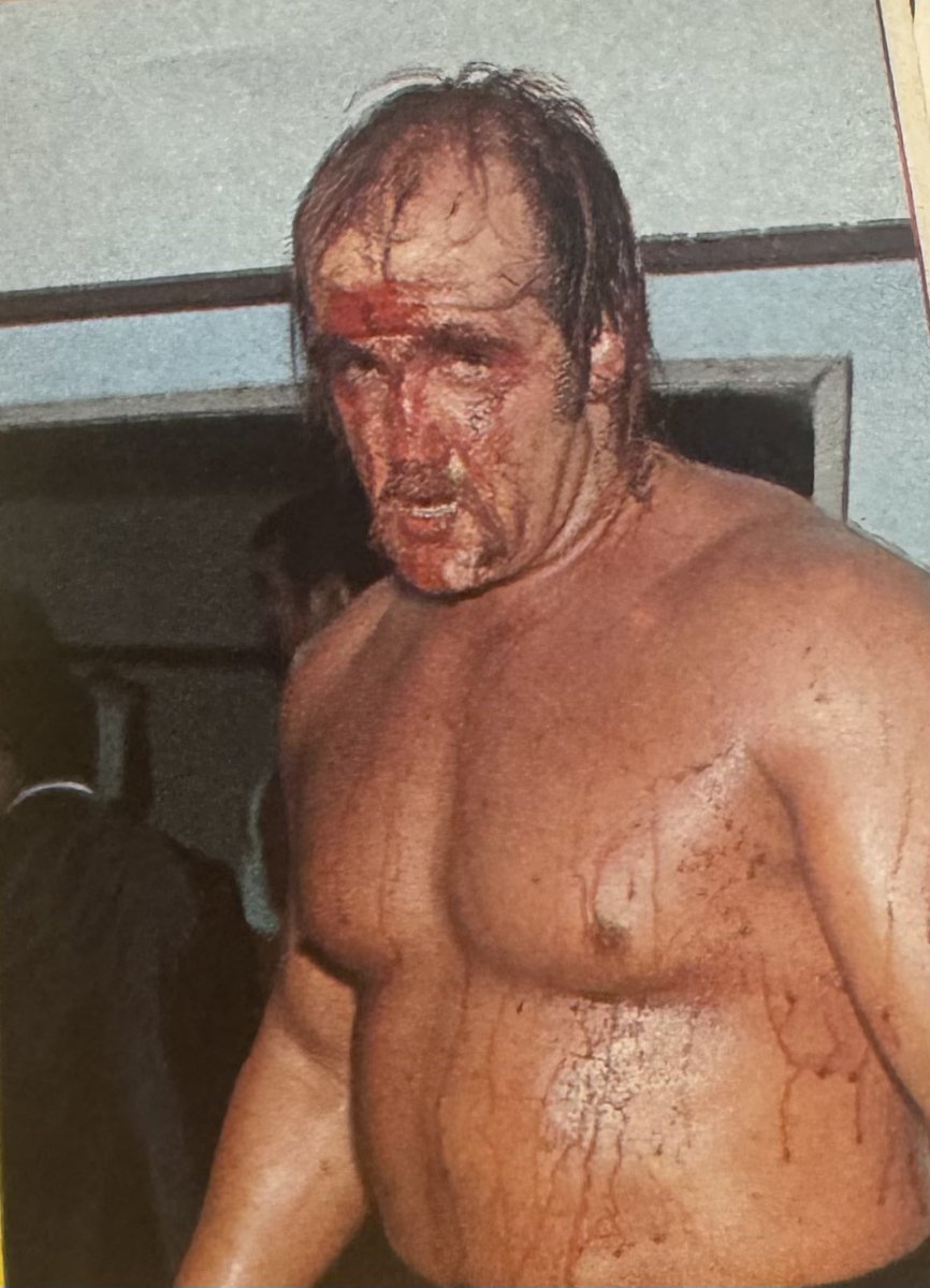 May 26th, 1982 in Osaka, Japan, the only singles match ever between Hulk Hogan and Abdullah the Butcher. The bloody war went almost ten minutes and ended in a no contest (no way either is losing at this point of their careers)