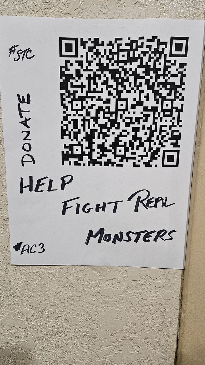 #scaresthatcare #authorcon #fightrealmonsters

Not sure if this will work, but if you can scan this and are able to donate, please do! 

Please repost!