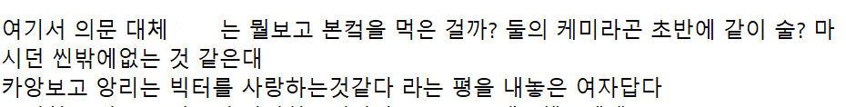 볼때마다 웃긴.. 친구가 써준 비욘드 후기(중 일부)
하... 둘이 진짜 결혼했는데... 이걸 모르네 아...