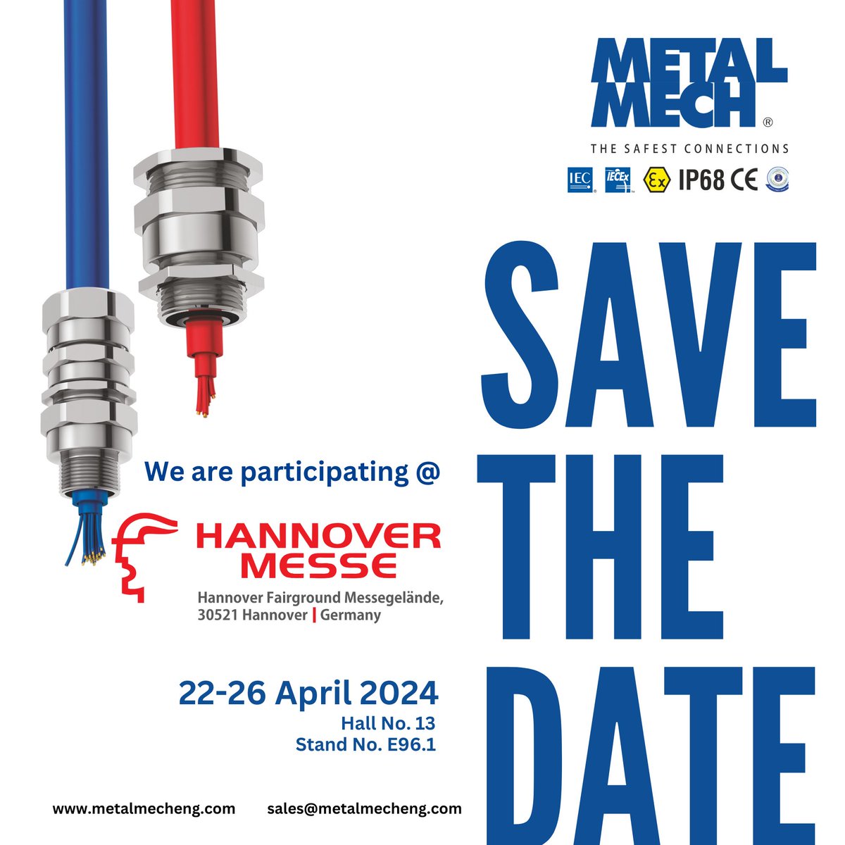 metalmecheng's tweet photo. Save the date for @hannover_messe Fairground, #Germany on 22-26 April 2024, Hall 13, Stand E96.1. Join us at this prestigious event!
https://t.co/GNbFFqWY28
#HANNOVERMESSE #GOST #ATEX #IECEx #Eurasianconformitymark #PESO #ip66 #ip68 #UKAS #NABCB #OHSAS #RoHS #Europeanunion https://t.co/fCAX5zKH6g