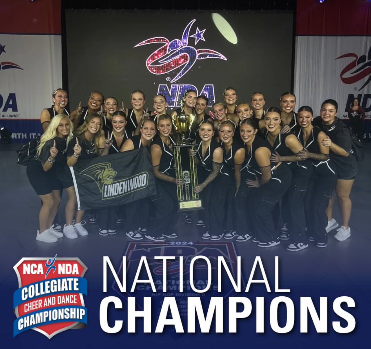 LU_Lions's tweet photo. It was a GREAT weekend in Daytona, Fla. for the Lindenwood Cheer and Dance programs, who combined to bring 2️⃣ National Championships back home to St. Charles 🦁💍🏆

🏆💍 @LUallsmarge Large Coed
🏆💍 @LionettesDance Hip Hop https://t.co/D7LFQz9rtZ