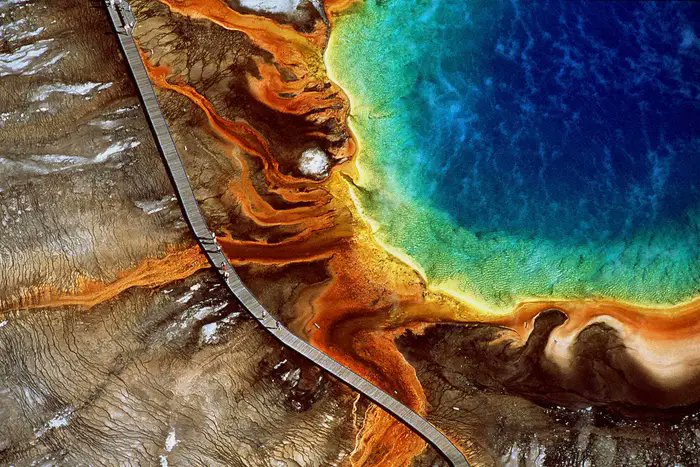 11. Yellowstone's Grand Prismatic Spring, the largest hot spring in the US