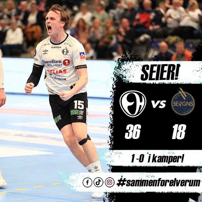 JAAAAAAAAAAAAA! Sammen knuser vi Bergen i første kvartfinale og leder 1-0 i kamper! Takk for en herlig aften i Terningen Arena! Foto: @vslfoto.sport