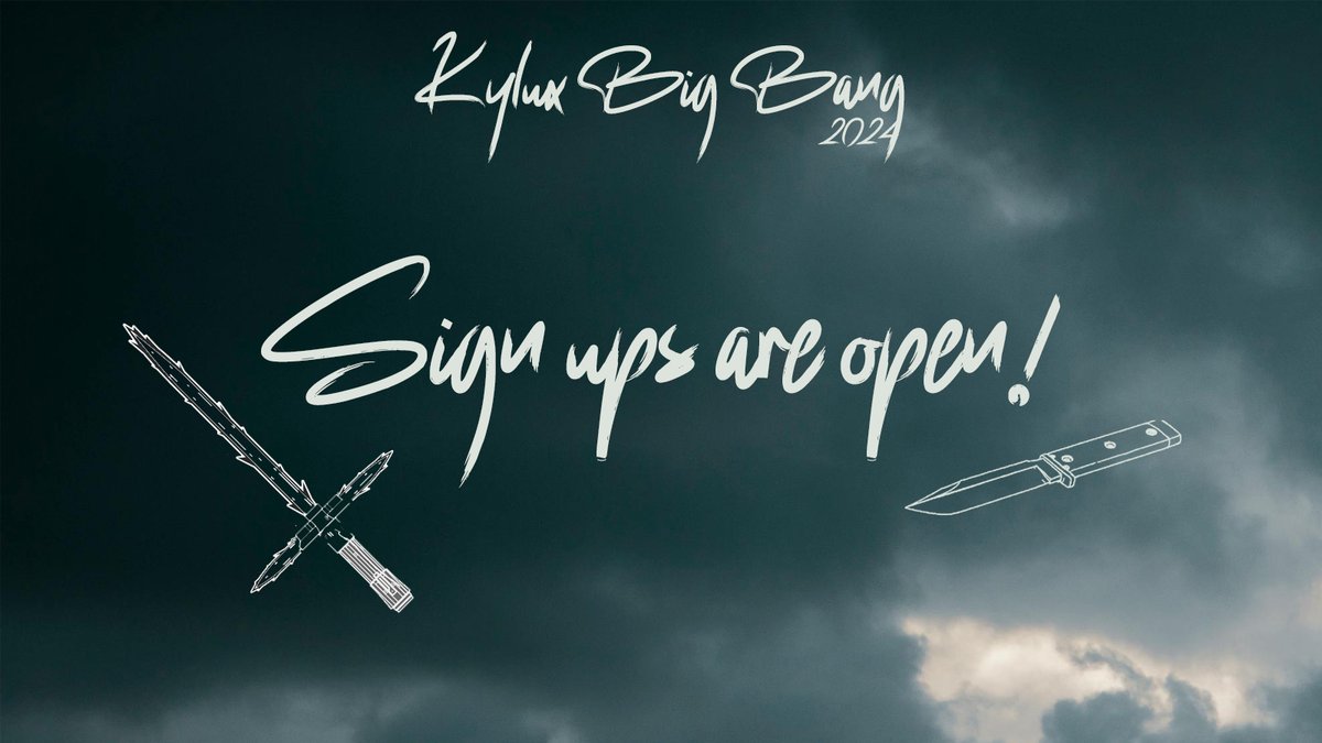 It's that time of year again, time for KBB2024 Sign-ups! This year we're doing a Regular Bang; writers submit the promts, artists bid on them.

You can sign up here: forms.gle/JEveL7of1UWxBF…

#kylux #kyluxbigbang #KBB2024 #kyluxadjacent