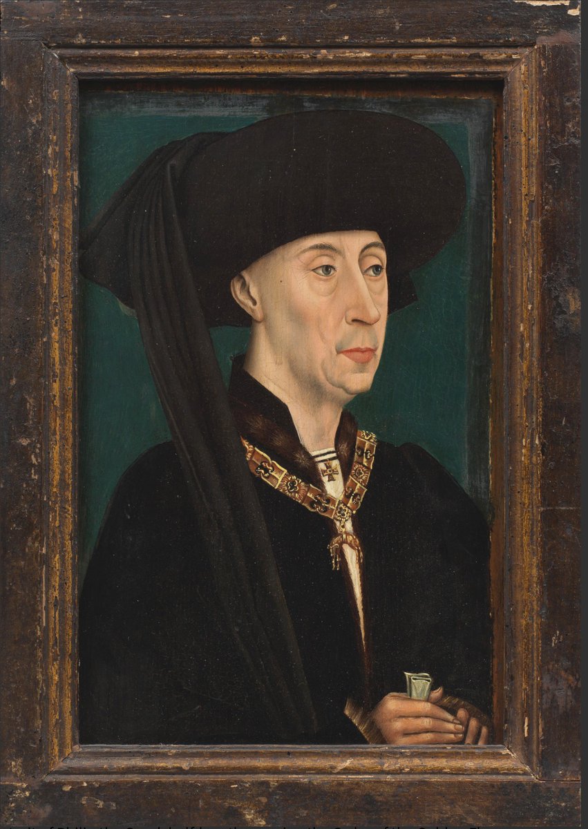 Bonhams London, recently: After Rogier van der Weyden, late 17th c (?), Portrait of Philip the Good. On panel. Sold for £203,600 (estimate: £5,000-7,000). I assume dendro was done? Someone must have felt very confident ... 1/2