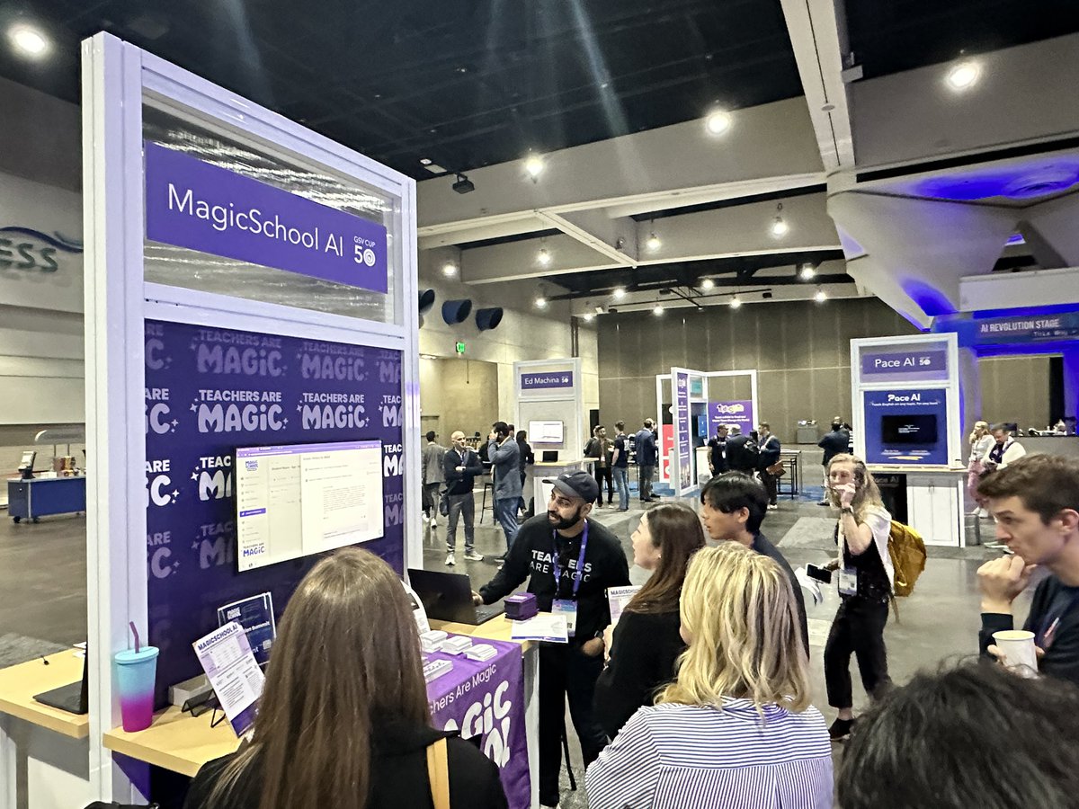 If you’re at @asugsvsummit stop by the booth (B9) and hear from @adeelorama , founder and CEO of @magicschoolai 💜🪄 #Magicschoolai #teachersaremagic #madewithmagic
