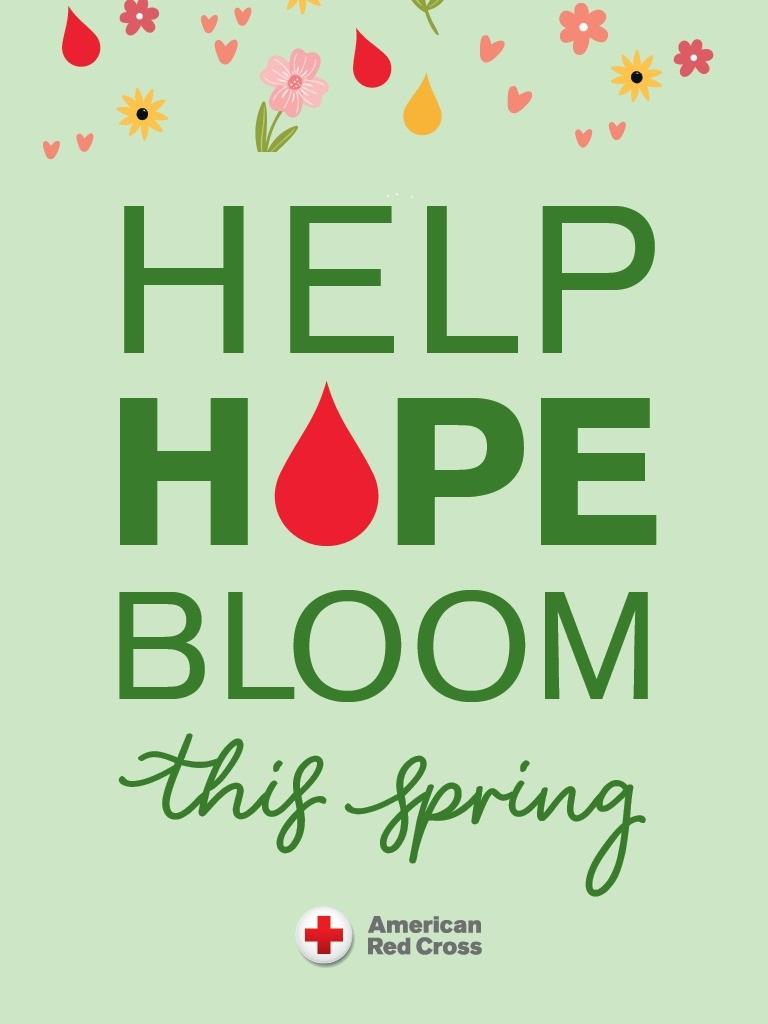 Help hope bloom this spring: Give blood! The Red Cross says thanks with a $10 e-gift card when you give April 8-28. Plus you'll be entered for a chance at a $7K gift card! See terms & conditions & other entry options when signing up: rcblood.org/42SSQCA DB1 #DB13