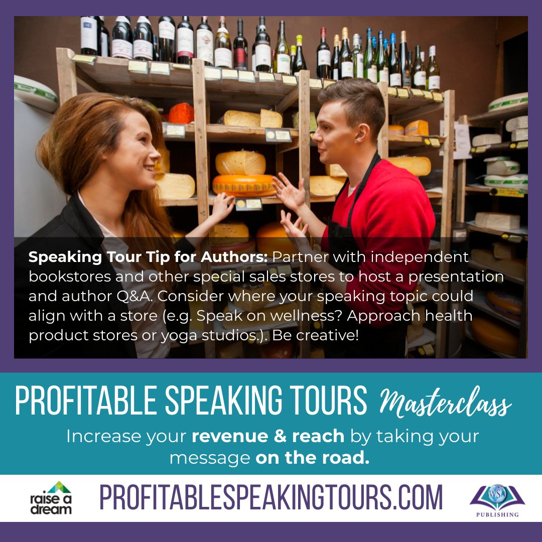 Independent bookstores are often extremely supportive of local authors and speakers and are willing to explore different ways to help you market and sell your book. For ideas on getting started, visit: ProfitableSpeakingTours.com #SellMoreBooks #SpeakingTour #BookTour