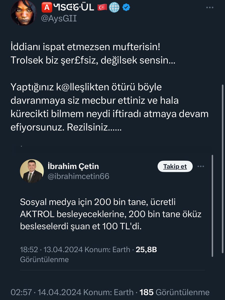 Yaprammlı ya bak sen bunlar bu egoy kibirle ekremi sollar. @ibrahimcetin66