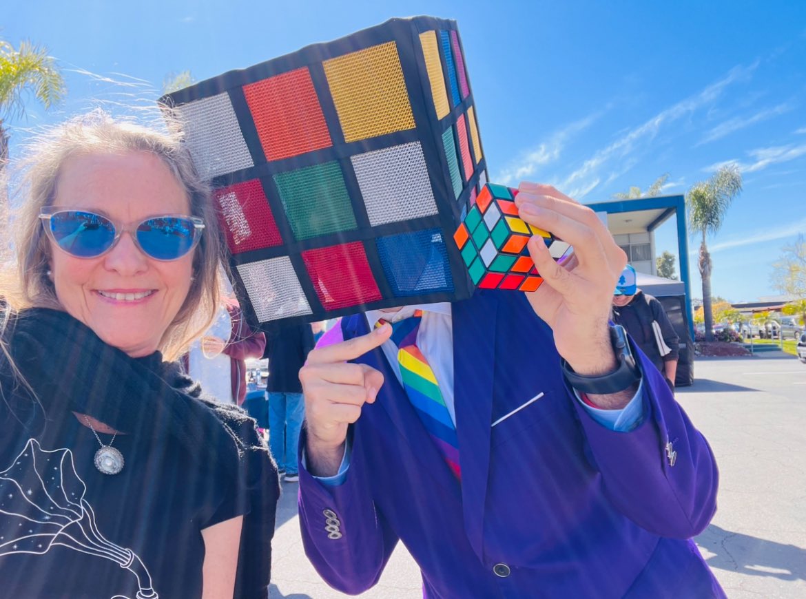 pezzoliart's tweet image. twist of fate 
head spins
candles on the cake

#senryuSunday #Rubikscube
#cosplay #SDComicFest #AriesSeason #celebrate #BDaymonth