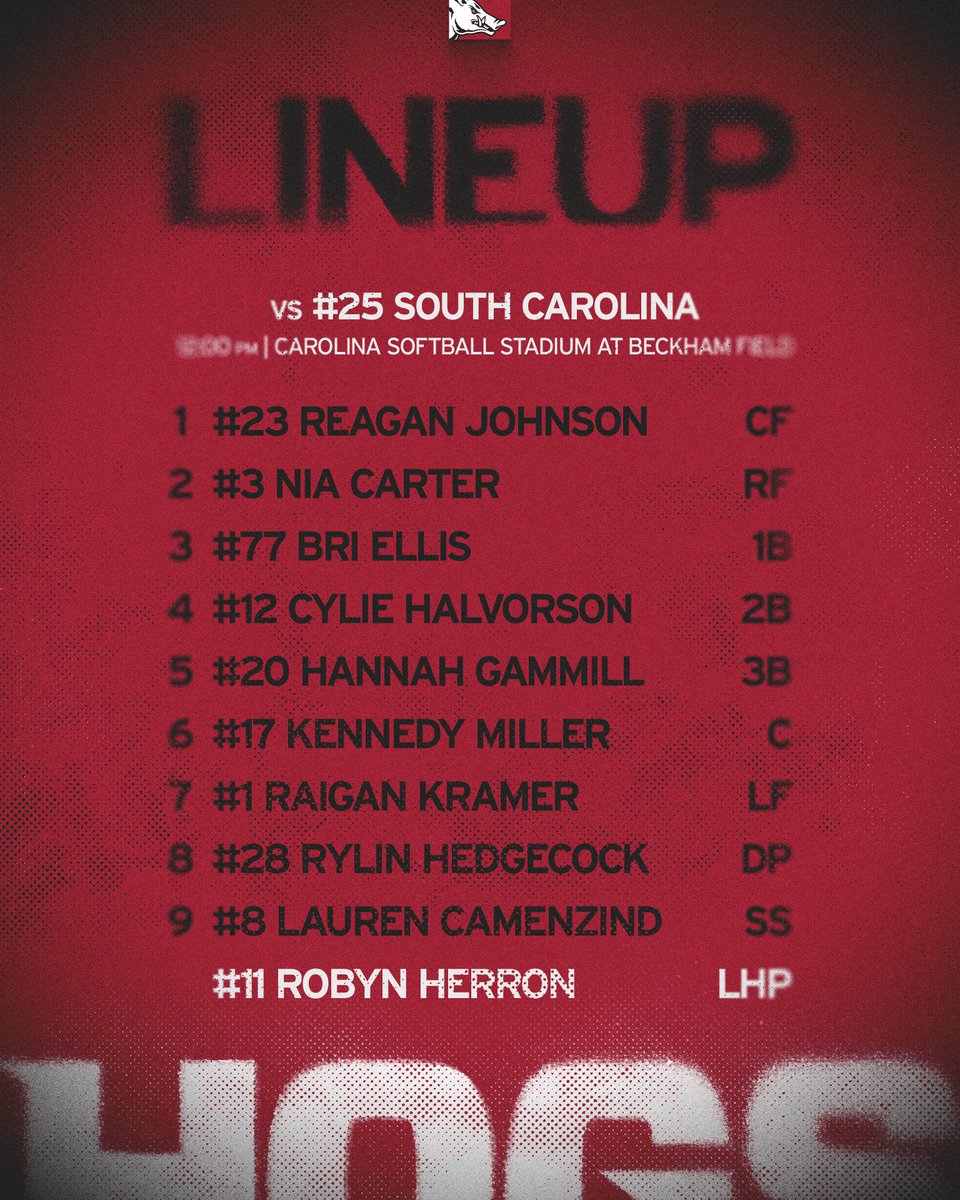 Today's rubber game starters 🐗