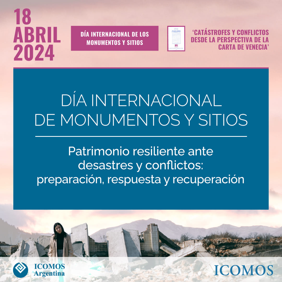 icomosargentina's tweet photo. 18 de abril, Día Internacional de Monumentos y Sitios, en el marco del 60° aniversario de la Carta de Venecia: "Patrimonio resiliente ante desastres y conflictos: preparación, respuesta y recuperación”

#18abril #18April #ICOMOS #DIMS2024 #IDMS2024 #icomosDIMS2024 #icomosIDMS2024 https://t.co/xUH1mughq6