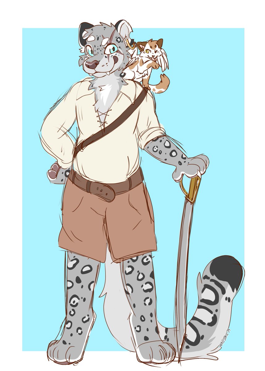 Echo the tabaxi barbarian ✨️ he's also a pirate