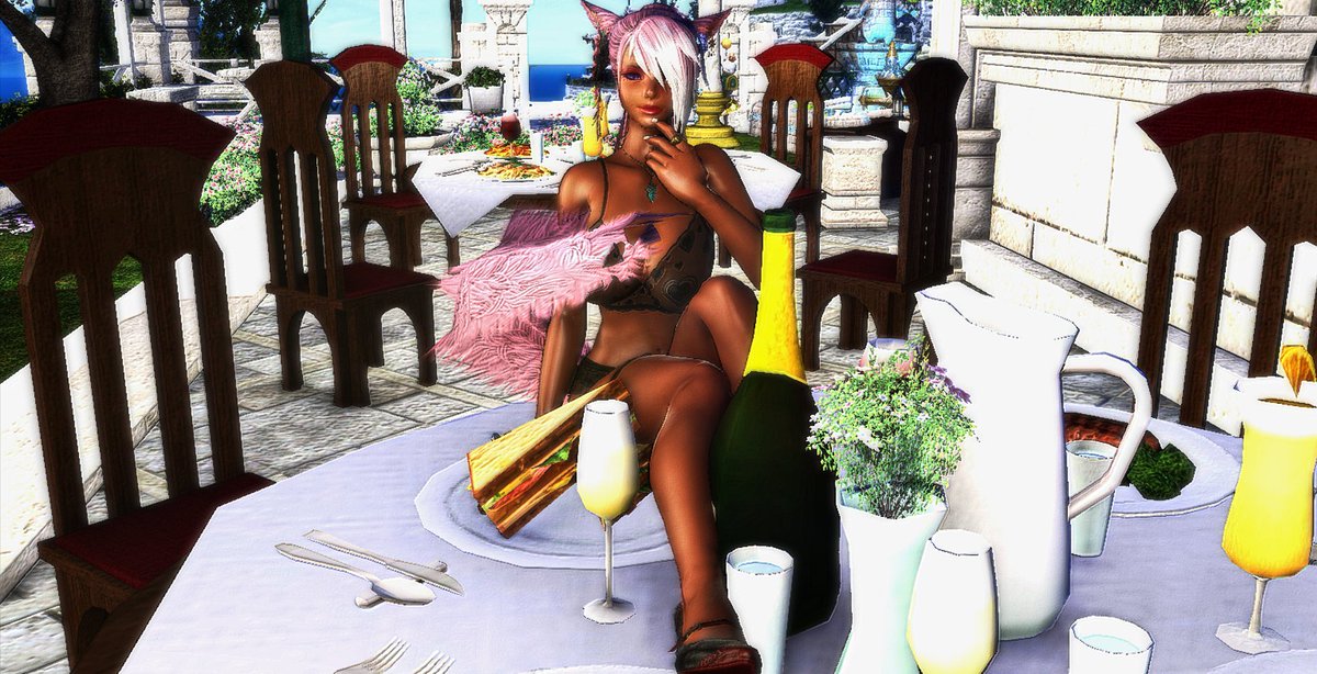 FF14HerElegancy's tweet photo. You filthy, time oblivious, animal!
You are late for Our Brunch! 🍽️

Oh well, better eat it while it's still warm! 👄
Shameful. 🍑🍑

[ #FFXIVPOC #FF14POC 
  #FFXIVgpose #FFXIVgposers 
  #Gpose #Gposers 
  #GposeLewd #GposersLewd
  #FFXIVmiqote #RenMods #gshade ] 

Sweetheart Lingerie by @Anno_XIV
Some Poses by @KahlanNellFFXIV