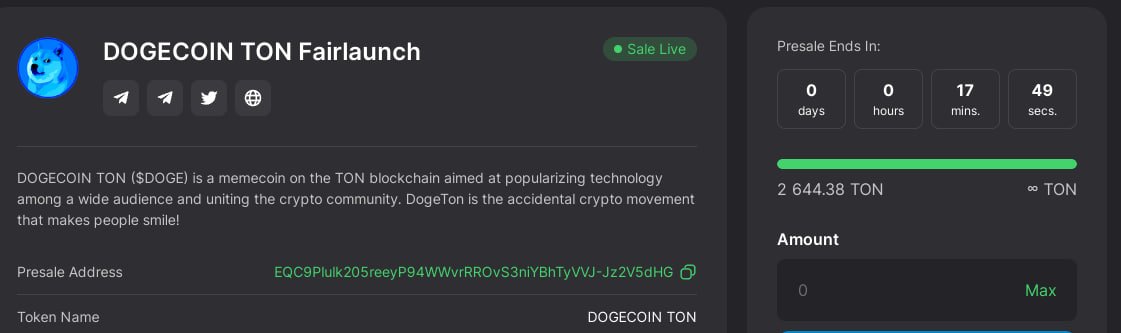 17 MINS LEFT FAIRLAUNCH ON TONRAFF

🌟 Don't miss out:
👉 tonraffles.app/jetton/fairlau…

GO GO GO 🔥🔥🔥🔥🔥