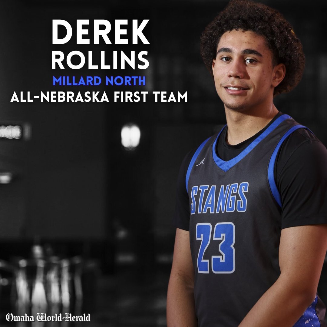 Congrats to @MillardNorthHS's @DerekRollins13 for being selected to the 2024 All-Nebraska basketball team! Meet the team: omaha.com/sports/high-sc… #nebpreps