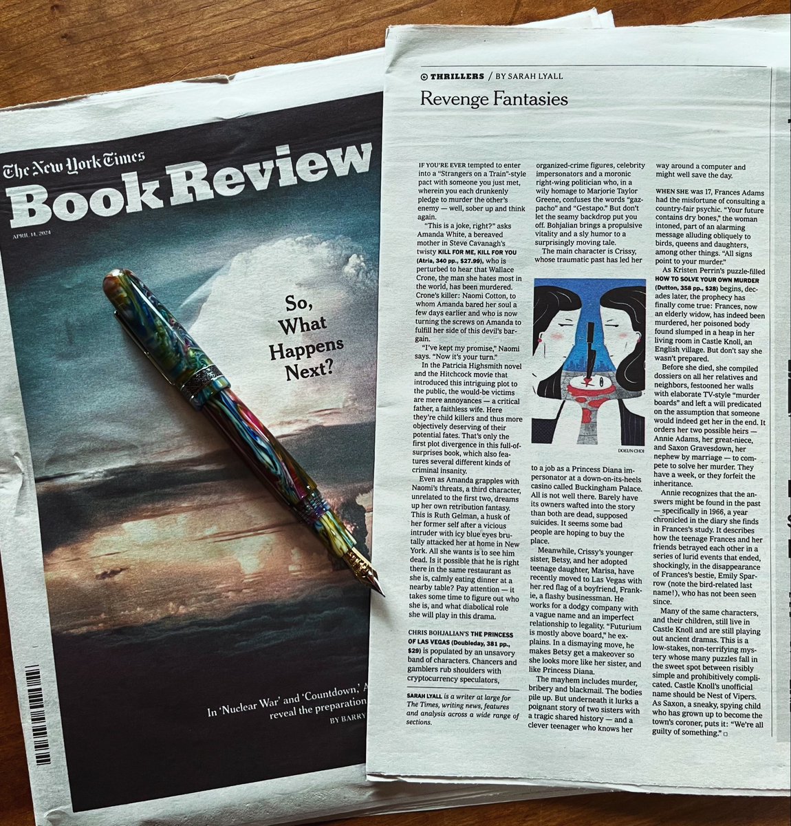 Gobsmacked and grateful. “Bohjalian brings a propulsive vitality and a sly humor to a surprisingly moving tale.” —Deepest thanks to @sarahlyall and @nytimesbooks . Read the full review in link. @doubledaybooks nytimes.com/2024/04/11/boo…