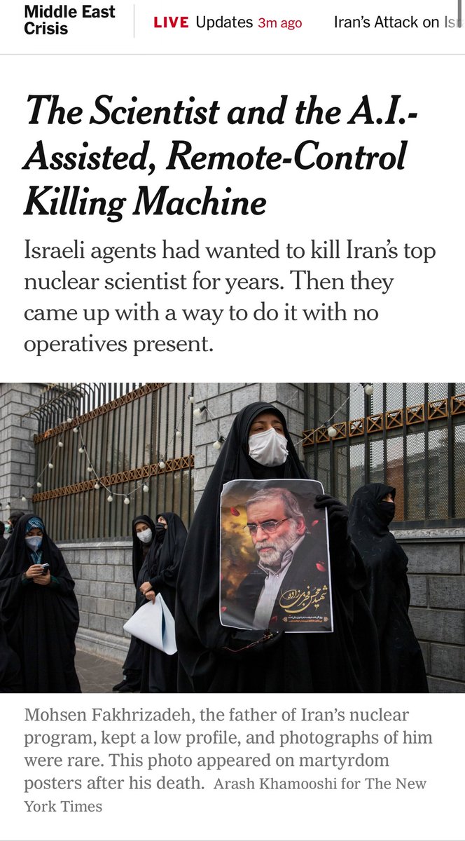_Nico_Piro_'s tweet photo. Gli omicidi israeliani di esponenti iraniani non sono cominciati dopo il 7/10 (in Libano e Siria) ma molto prima e si sono svolti anche in Iran, come quello di Mohsen Fakhrizadeh il 27/11/20. Descrivere la tragedia in corso solo come “attacco ad israele” è tifare escalation
1/3 https://t.co/HZ6km7Ny55