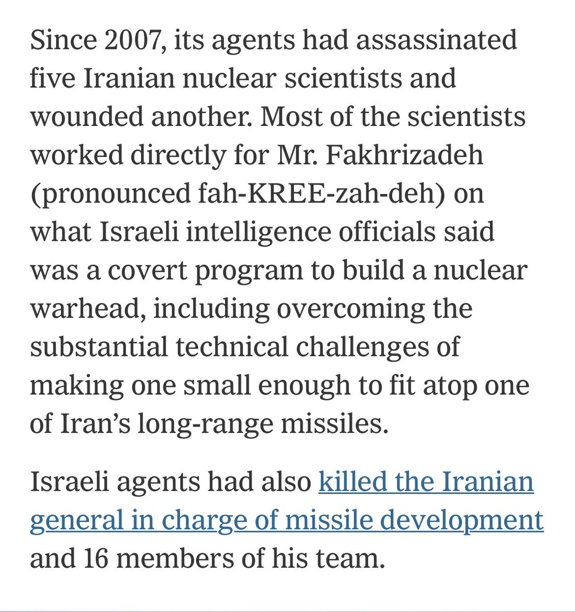 _Nico_Piro_'s tweet photo. Gli omicidi israeliani di esponenti iraniani non sono cominciati dopo il 7/10 (in Libano e Siria) ma molto prima e si sono svolti anche in Iran, come quello di Mohsen Fakhrizadeh il 27/11/20. Descrivere la tragedia in corso solo come “attacco ad israele” è tifare escalation
1/3 https://t.co/HZ6km7Ny55