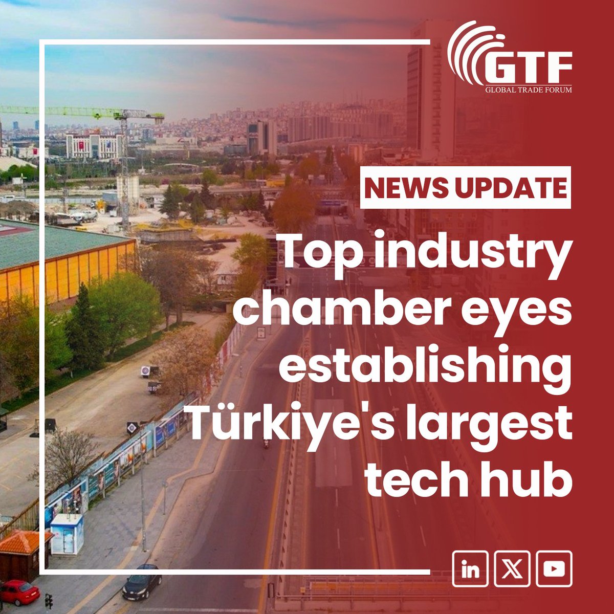 One of Türkiye's prominent industry chambers recently unveiled a plan for establishing the country's largest technology hub in Ankara to harness the capital's untapped potential and propel it into the realm of the high value-added venture

#TürkiyeTrade #GTF2024 #GlobalTradeForum