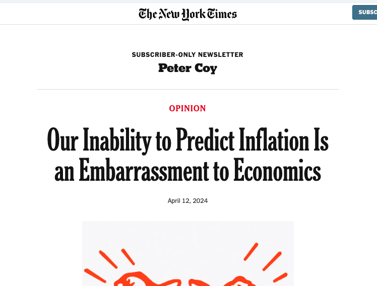 I mean, economics is not and has never been about getting anything right. The embarrassment is that so many people still care what economists think.