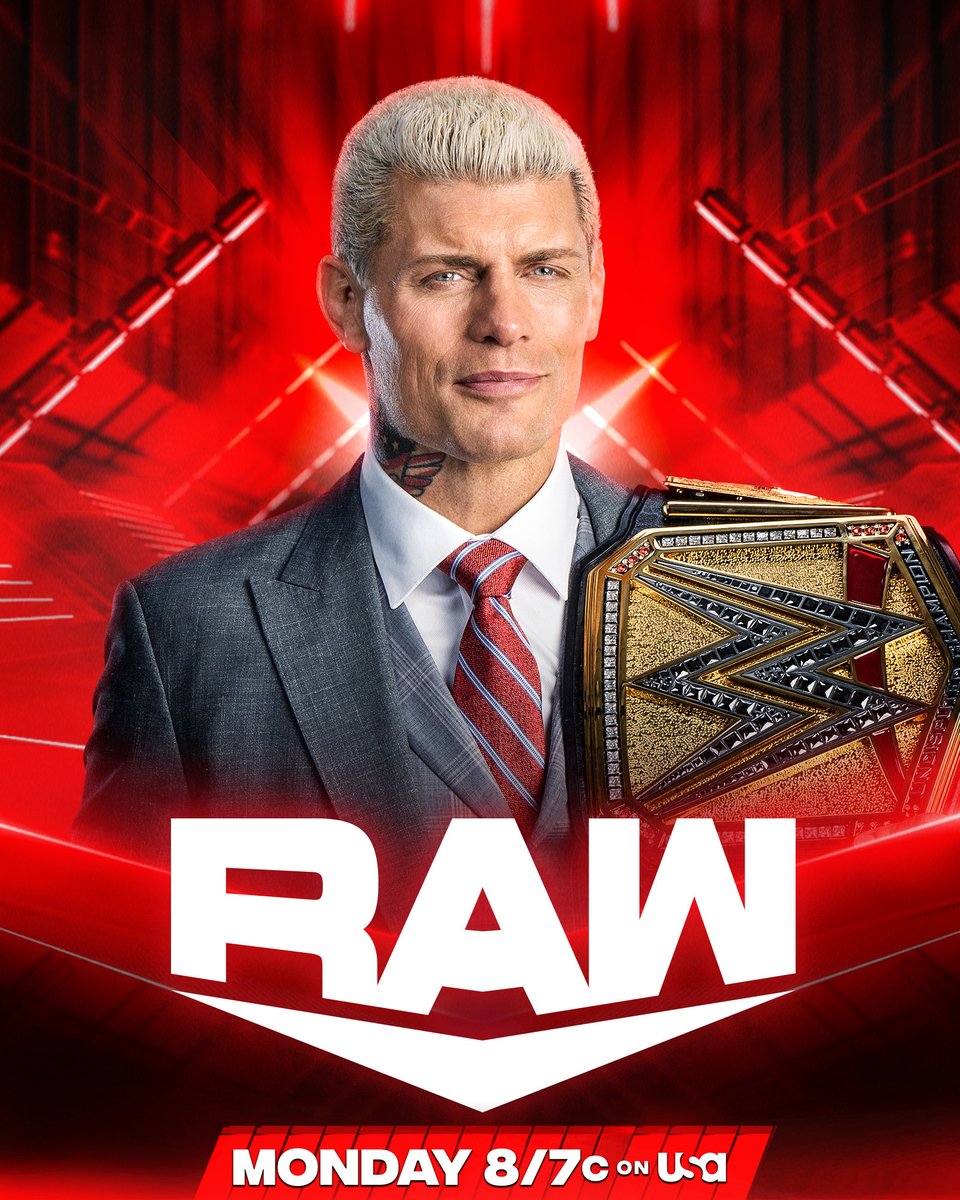 What will WWE Champion @CodyRhodes talk about tomorrow night on #WWERaw? 🇨🇦 MONTREAL 🎟️ TICKETS ON SALE NOW: ticketmaster.ca/event/31005F92…