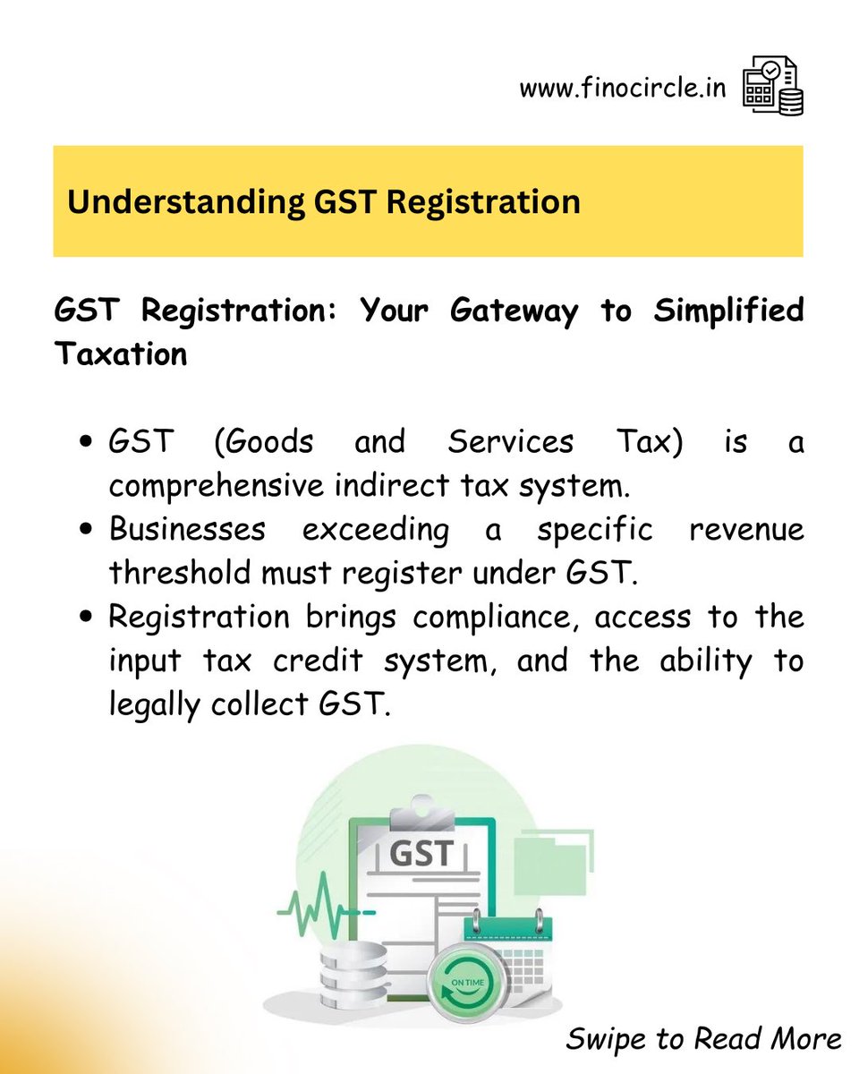 finocircle's tweet photo. Let’s understand the GST registration process in this post in detail.

#gst #gstregistration #gstregistrationonline #gstregistrationconsultant #gstupdates #gstindia #taxseason #tax #growyourbusiness #explore https://t.co/2s5ctf0eUM