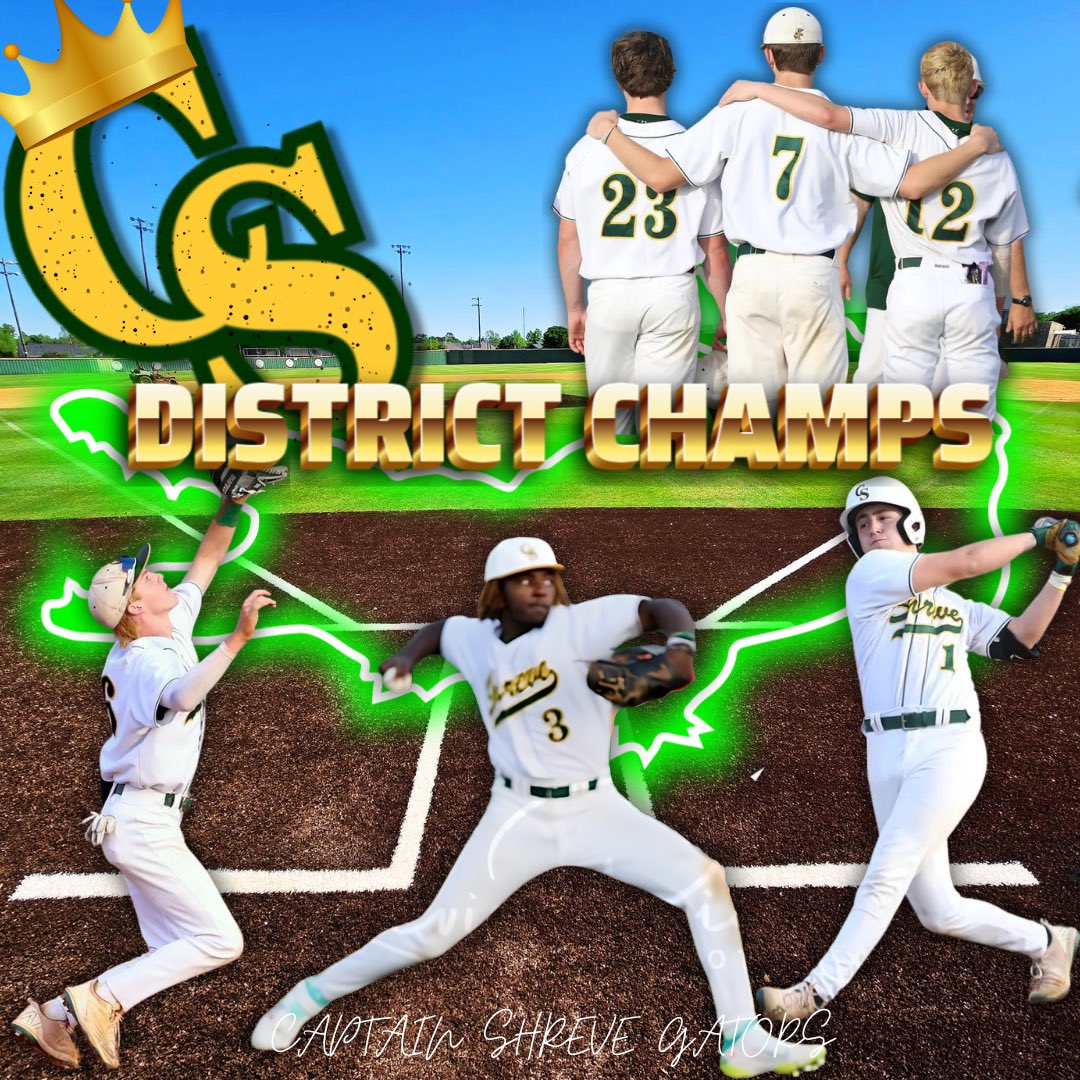 Your District 1-5A Champs! Captain Shreve Gators come out on top of the district with a 10-2 district record. Congratulations guys and good luck to everyone participating in the playoffs!