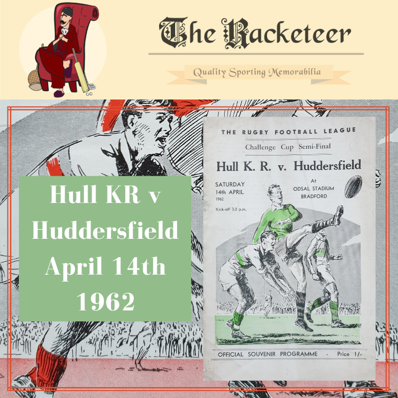 #OnThisDay in 1962, and @hullkrofficial were playing @Giantsrl in a #ChallengeCup SF at #OdsalStadium in Bradford

#rugbyleague #rugbyprogrammes @hullkrfansforum @huddersfieldg 

the-racketeer.co.uk/challenge-cup-…