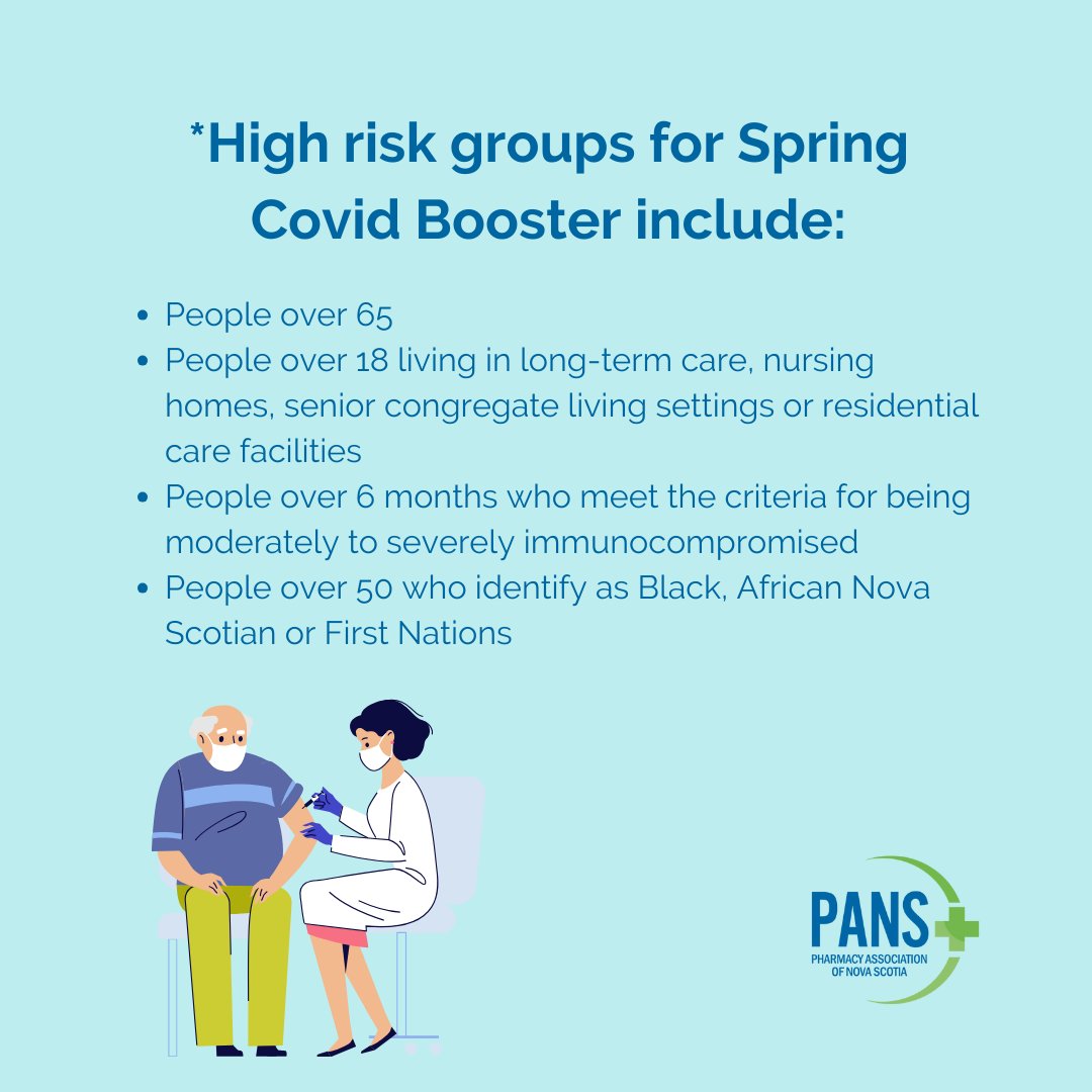 APPOINTMENT BOOKING NOW OPEN. Spring Covid-19 vaccine available for those at highest risk of severe illness. Book online: novascotia.flow.canimmunize.ca/en/covid-flu-b… or call 1 833 797 7772. Learn more: news.novascotia.ca/en/2024/03/18/…