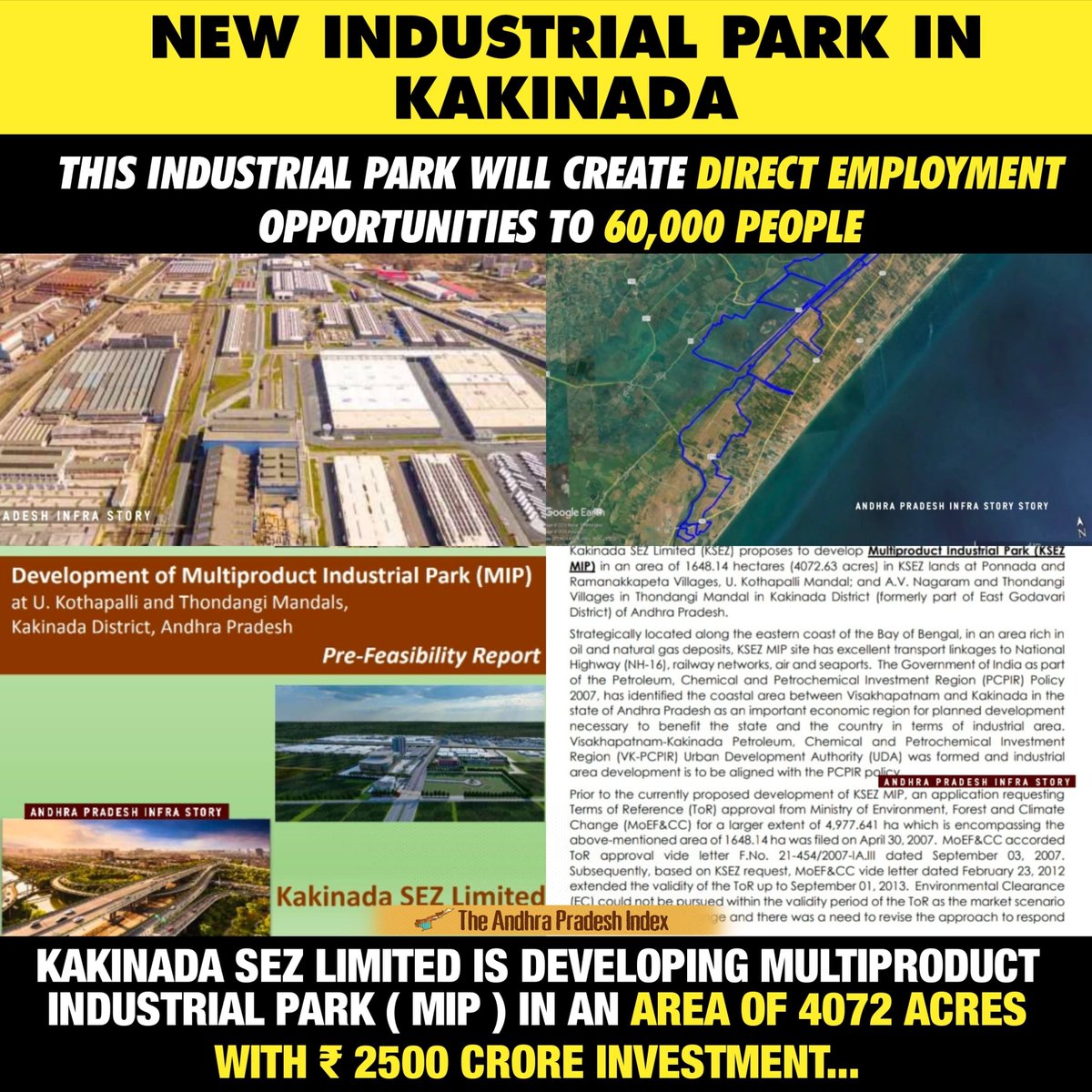 New Industrial Park in KAKINADA   

#TheAPIndex #YSJaganDevelopsAP