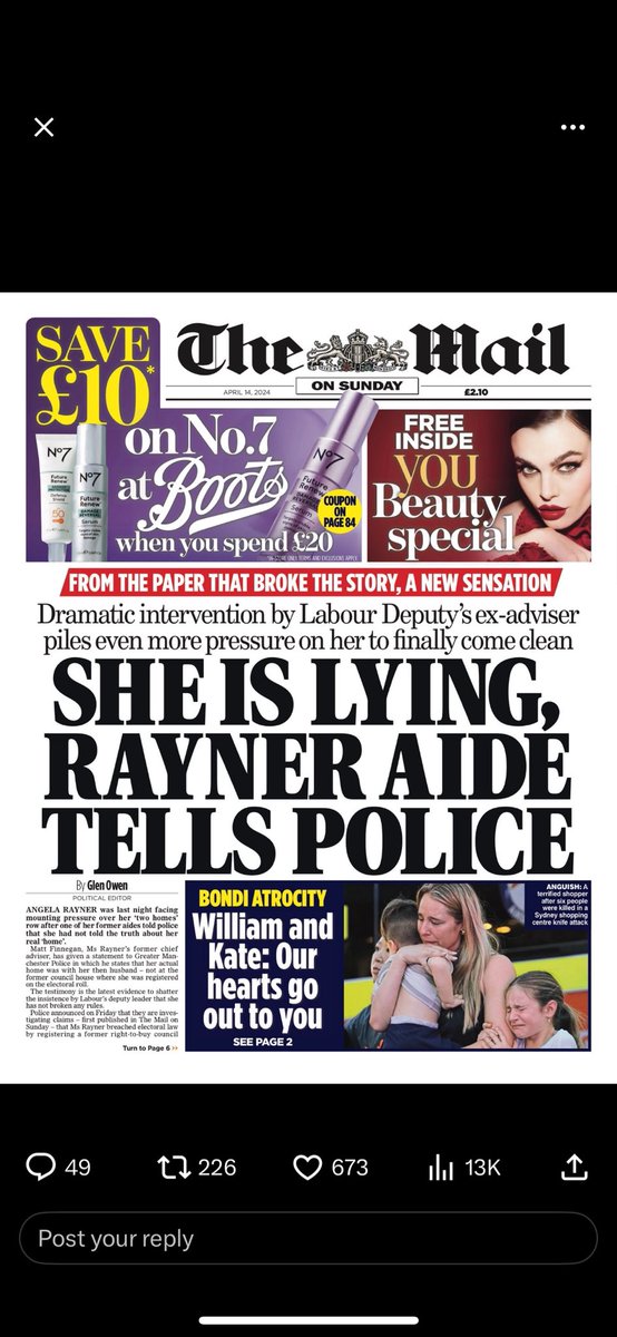 Even those around #AngelaRayner are saying she’s lying. Chickens coming home to roost.