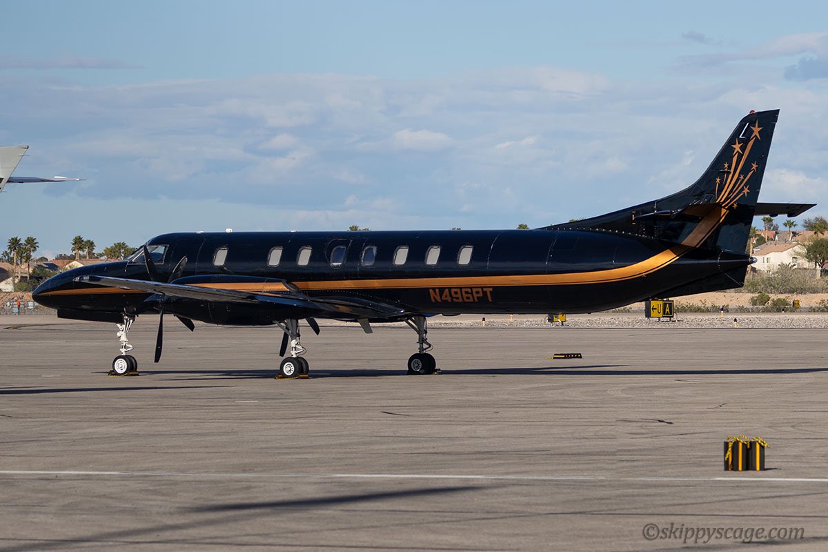 Swearingen SA227AT Merlin IVC N496PT | Henderson Executive Airport, NV KHND | March 2024 | a smart looking 1981 Expediter model

#commuteraircraft #black_private_jets #generalaviation #blackjet #avgeek